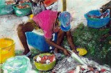 Woman Cleaning Fish, Jamaica